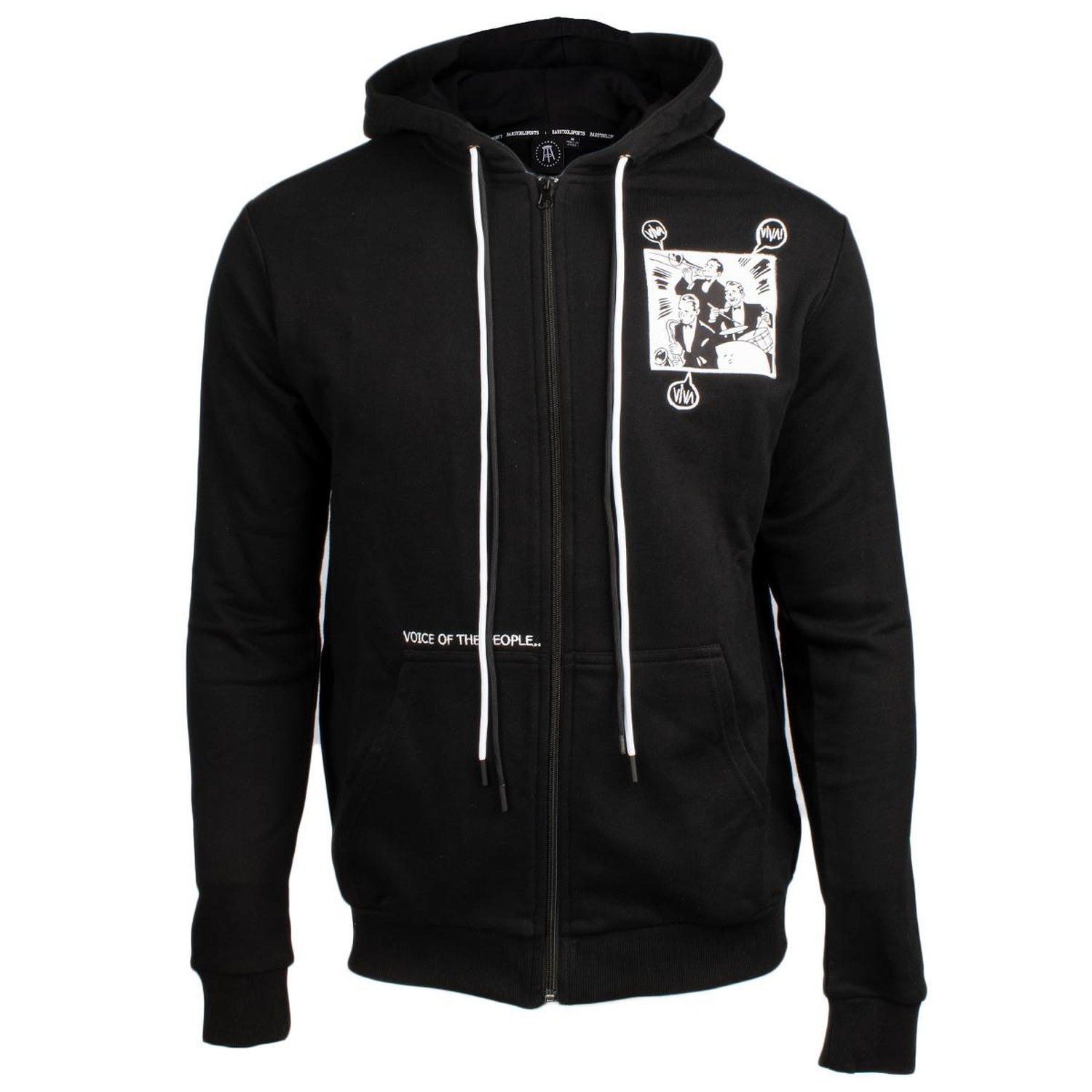 two tone zip hoodie