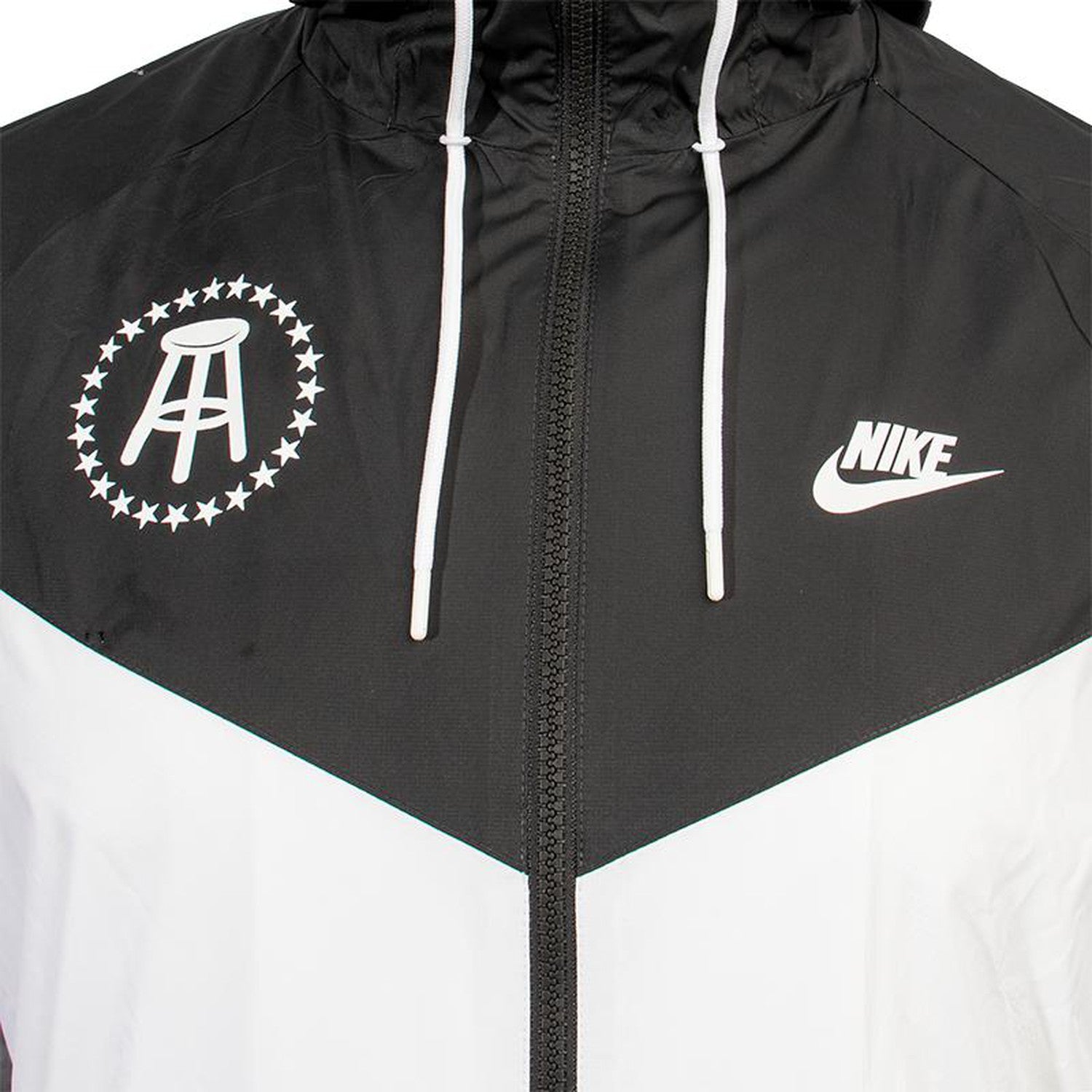 nike windrunner jacket black and white