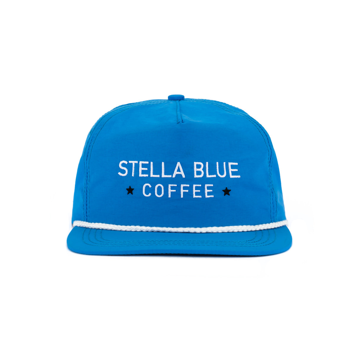 Stella Blue Coffee Embroidered Nylon Rope Hat