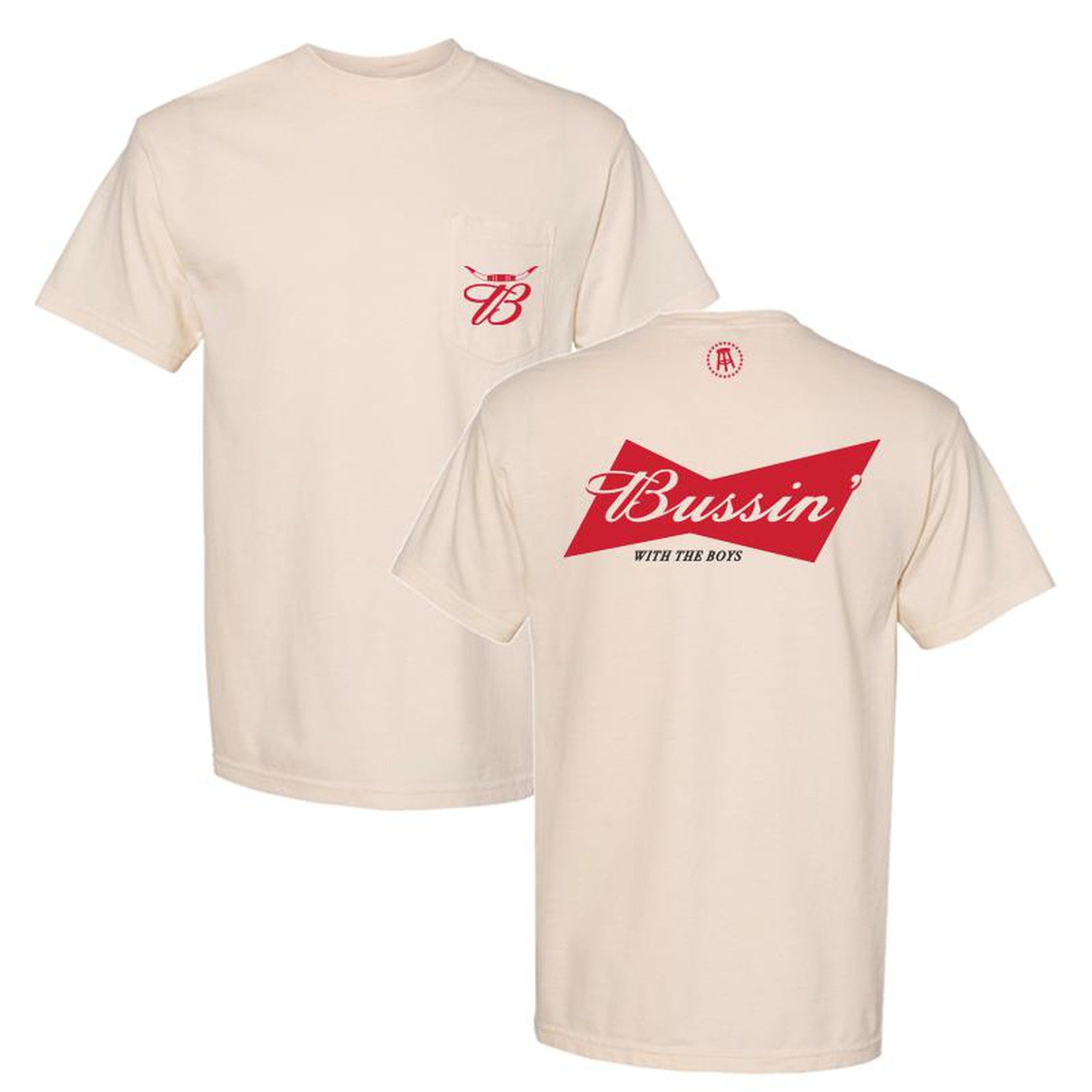 Bussin' Pocket Tee - Bussin' With The Boys Podcast Clothing & Merch ...
