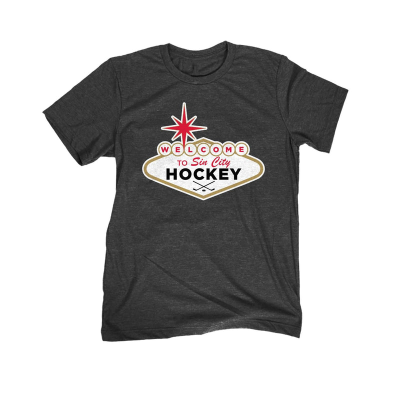 Welcome To Sin City Hockey Tee - Spittin Chiclets Clothing & Merch ...