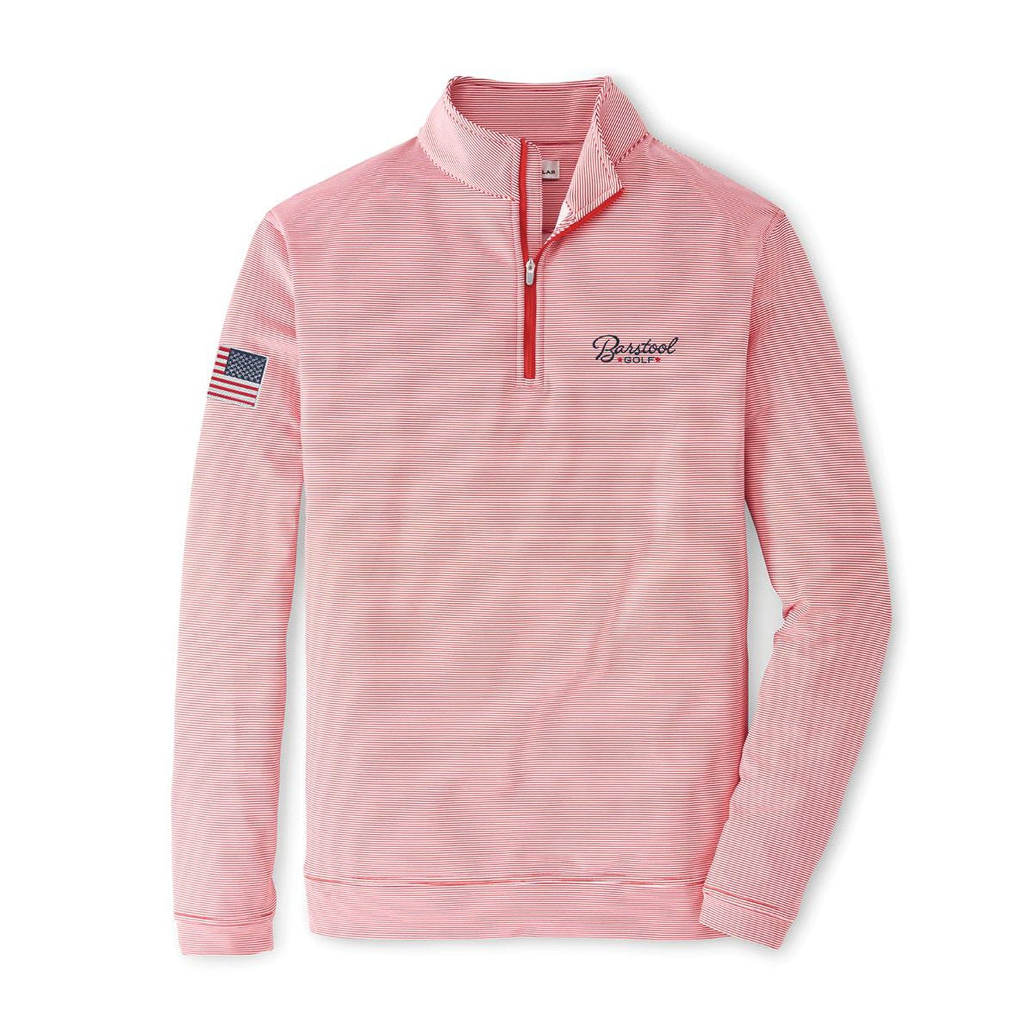 Peter Millar x Barstool Golf Mini-Stripe Performance Quarter-Zip