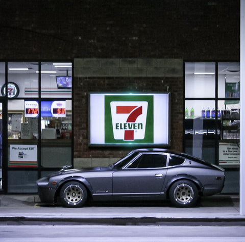 Skillard Aluminum Datsun S30 Air Dam and Splitter Kit | car: @2fortyz photo:@ad._productions