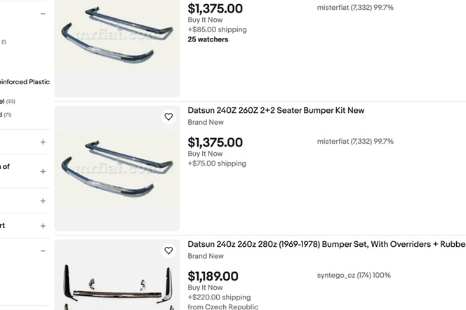 eBay Expensive OEM Bumpers