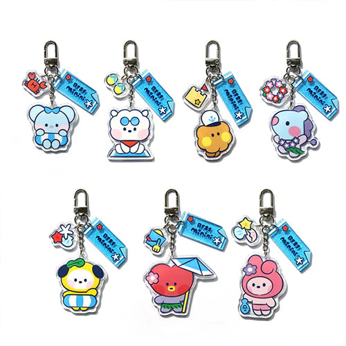 BT21 MININI SUMMER SKY ACRYLIC KEYRING
