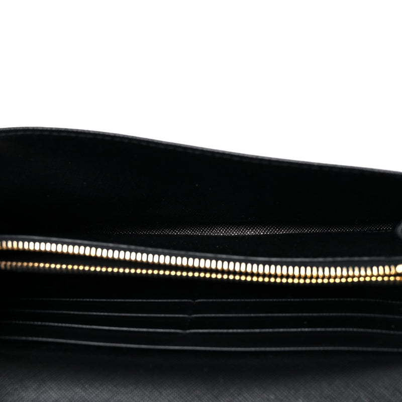 Prada Black Saffiano Leather Snap ID Holder Long Wallet 1MH132 – xoxo, Mia
