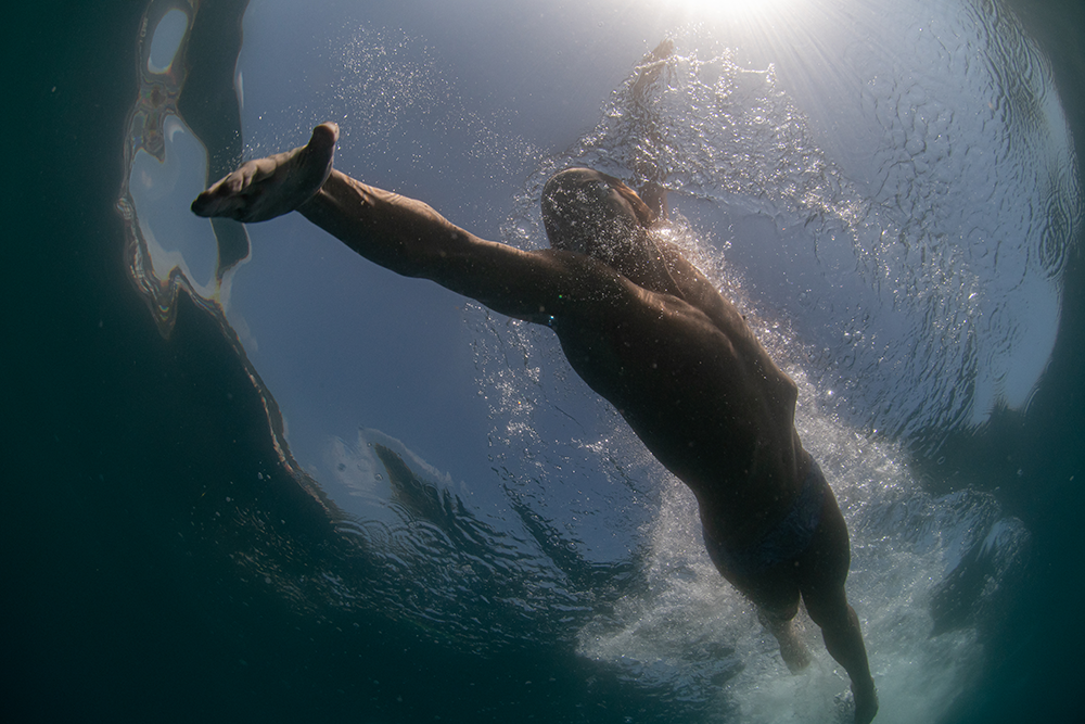 The four phases of the freestyle swim stroke