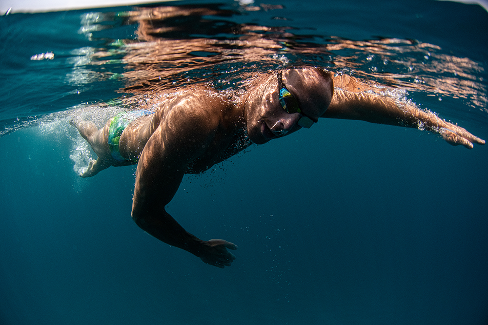 The four phases of the freestyle swim stroke