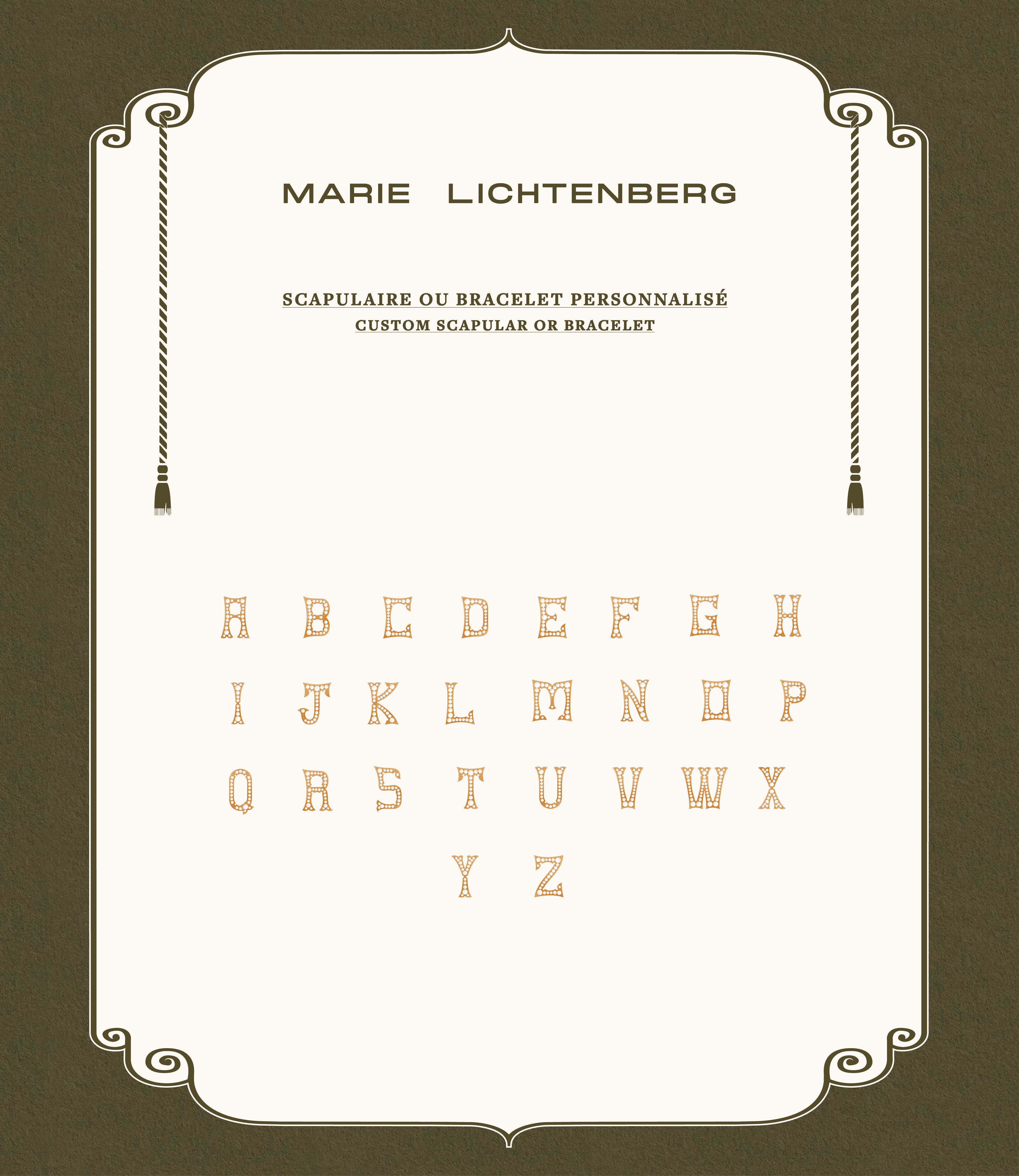 Custom Scapular Large - Marie Lichtenberg