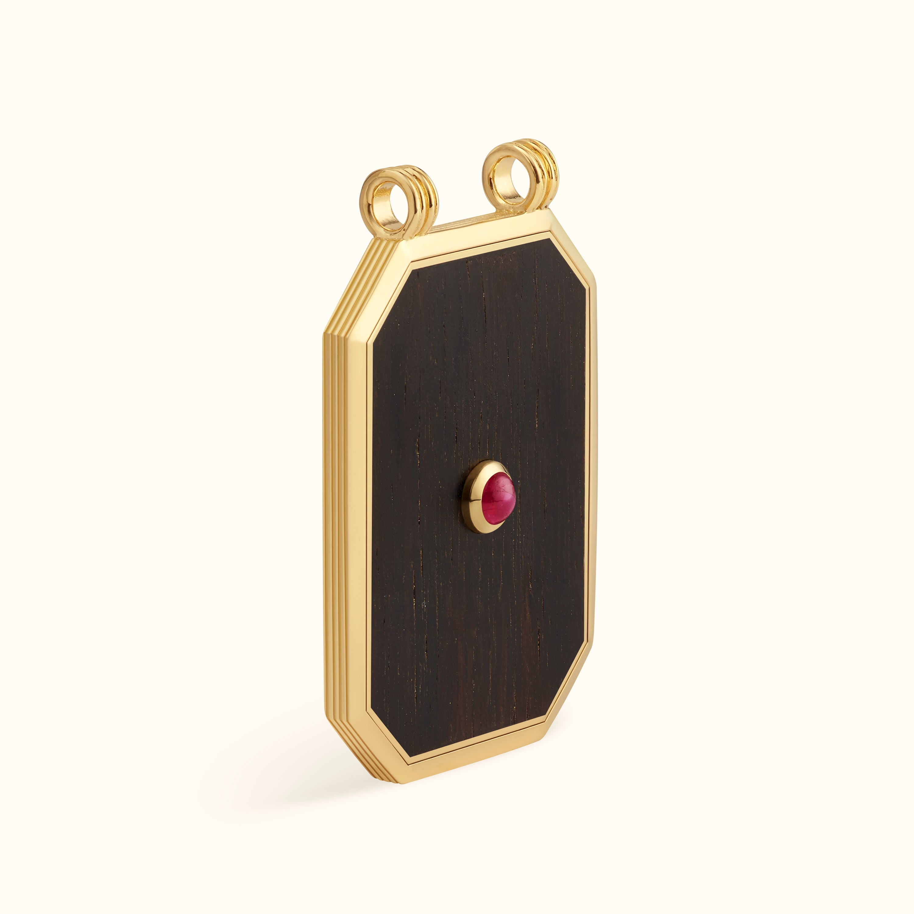 Ebony Cabochon Ruby Scapular - Marie Lichtenberg