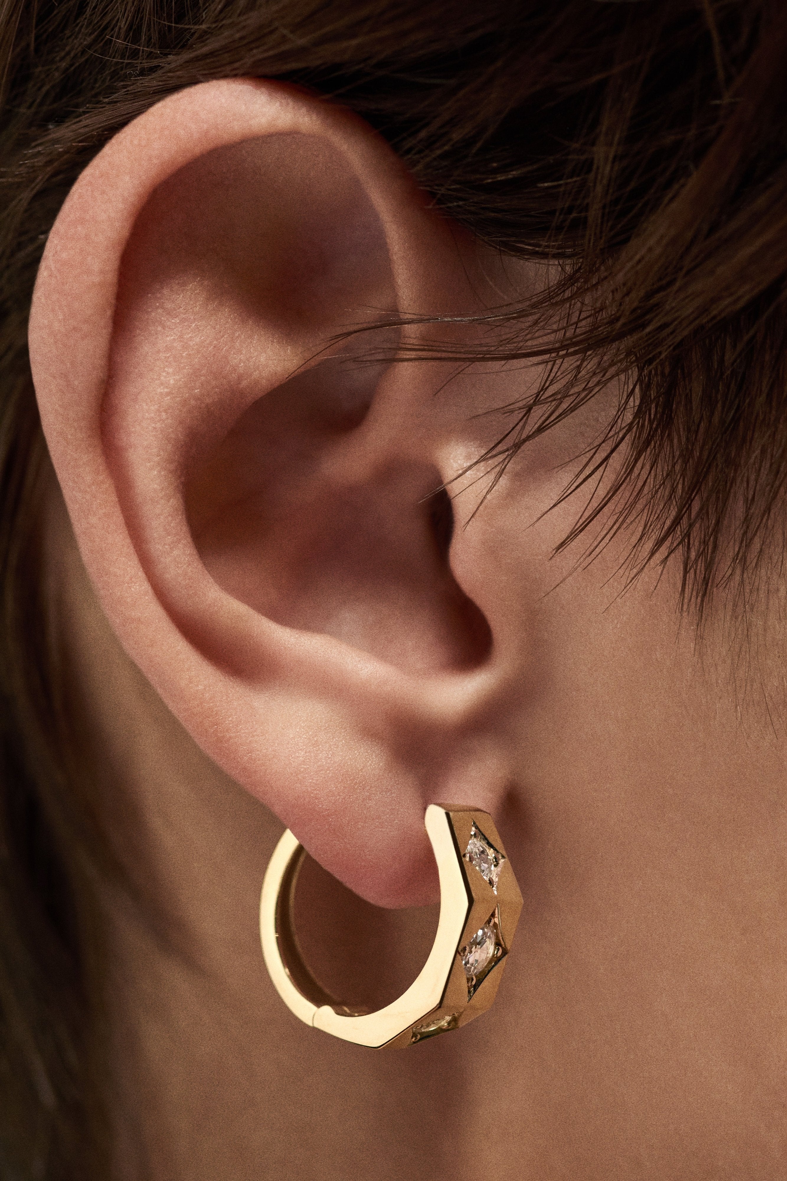 Ecrou earring Diamonds large - Marie Lichtenberg