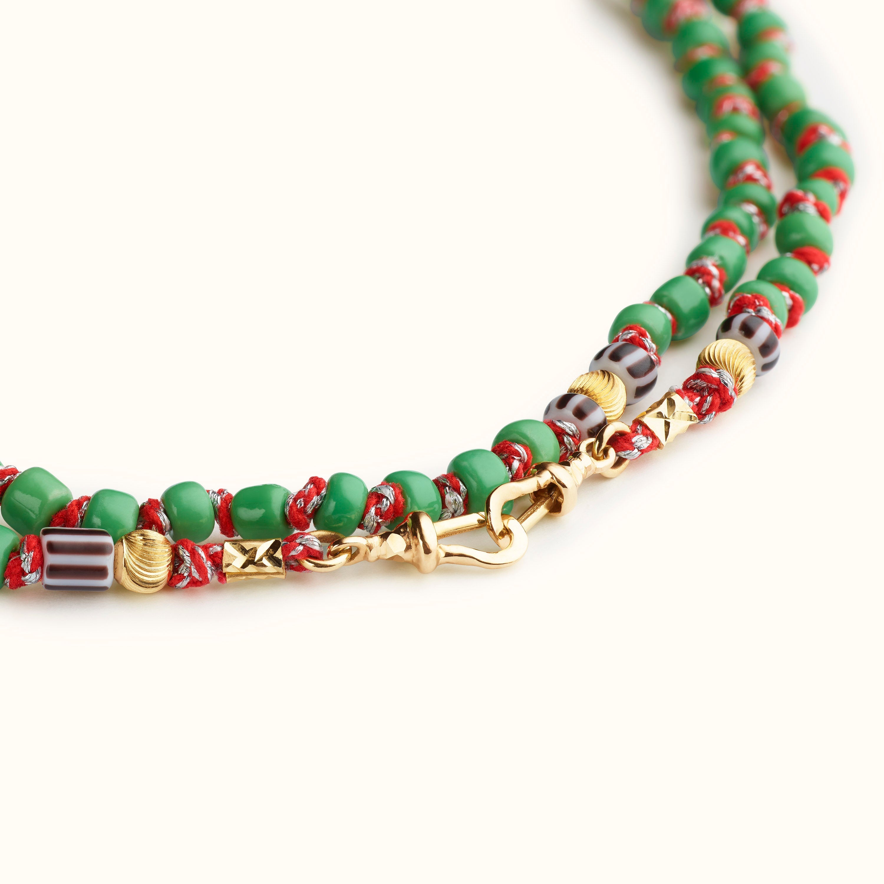 Mauli Beads Ghana Green 37cm - Marie Lichtenberg