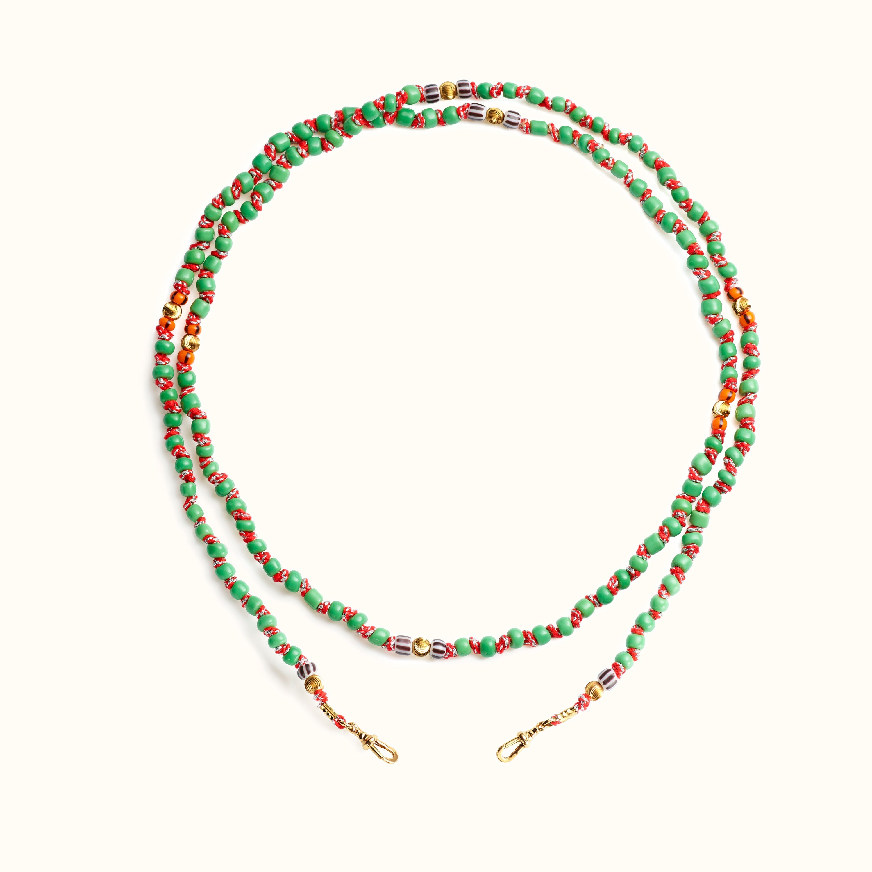Mauli Beads Ghana Green 73cm - Marie Lichtenberg