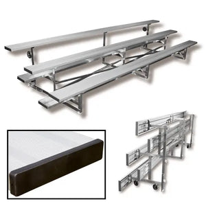 Athletic Connection 2-Row 21' Tip n' Roll Bleachers (Seats 28) – TR0221 - Sideline Sport Supply