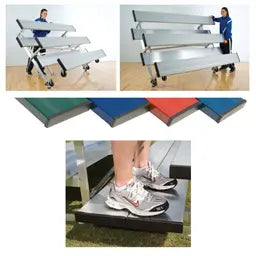 Athletic Connection 2-Row 21' Tip n' Roll Colored Bleachers (Seats 28) – TR0221C - Sideline Sport Supply