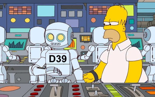 Robot et Homer Simpson