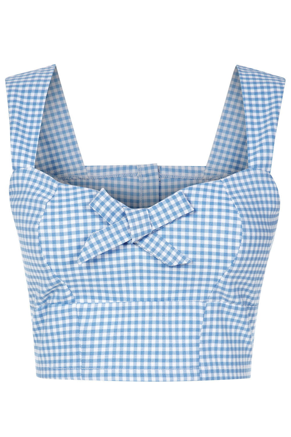 The Gingham Bow Bodice - Blue