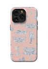 Atlanta Toile iPhone Case Phone Case Pink Navy / iPhone 15 Pro Max / Tough