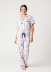 Atlanta Toile Pajama Pants Set Pajama Set Peach Navy / XS