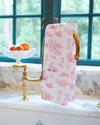 Atlanta Toile Tea Towel Set Tea Towel Red Pink