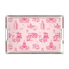 Austin Toile Lucite Tray Lucite Trays Light Pink Pink / 11x17