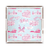 California Toile Lucite Tray Lucite Trays Light Blue Pink / 12x12