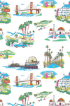 California Toile Traditional Wallpaper Wallpaper