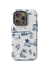 Charleston Toile iPhone Case Phone Case Navy / iPhone 14 Pro / Tough