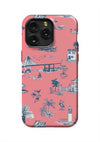 Charleston Toile iPhone Case Phone Case Tough / iPhone 15 Pro Max / Coral
