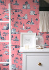 Charleston Toile Traditional Wallpaper Wallpaper