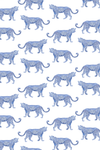 Cheetahs Traditional Wallpaper Wallpaper Light Blue / Double Roll