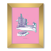 Chicago Print Gallery Print Pink / 8x10 / Gold Frame