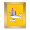 Chicago Print Gallery Print Yellow / 8x10 / Gold Frame