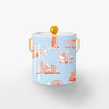 Chicago Toile Ice Bucket Ice Bucket Light Blue Red / Gold