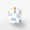 Chicago Toile Ice Bucket Ice Bucket Navy / Gold