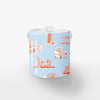 Chicago Toile Ice Bucket Ice Bucket Light Blue Red / Lucite