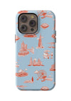 Chicago Toile iPhone Case Phone Case Light Blue Red / iPhone 14 Pro Max / Tough