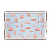 Chicago Toile Lucite Tray Lucite Trays Light Blue Red / 11x17