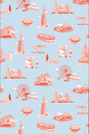 Chicago Toile Traditional Wallpaper Wallpaper