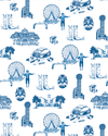 Picture of Dallas Toile Traditional Wallpaper