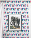 Elephants March Traditional Wallpaper Wallpaper