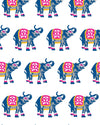 Picture of Elephants March Traditional Wallpaper