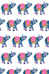 Elephants March Traditional Wallpaper Wallpaper