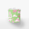 Florida Toile Ice Bucket Ice Bucket Green Pink / Lucite