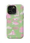 Florida Toile iPhone Case Phone Case Green Pink / iPhone 15 Pro Max / Tough