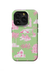 Florida Toile iPhone Case Phone Case Green Pink / iPhone 15 Pro / Tough