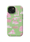 Florida Toile iPhone Case Phone Case Green Pink / iPhone 15 / Tough