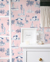 Florida Toile Traditional Wallpaper Wallpaper