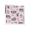 Fort Worth Toile Coaster Set Coaster Set Light Pink Navy