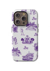 Fort Worth Toile iPhone Case Phone Case Purple / iPhone 14 Pro / Tough